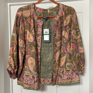 NWT Democracy Reversible Jacket Size Large